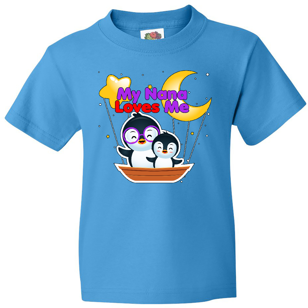 Inktastic My Nana Loves Me Penguin Youth T-Shirt Penguins Cute Tee Kids Children - Picture 7 of 11