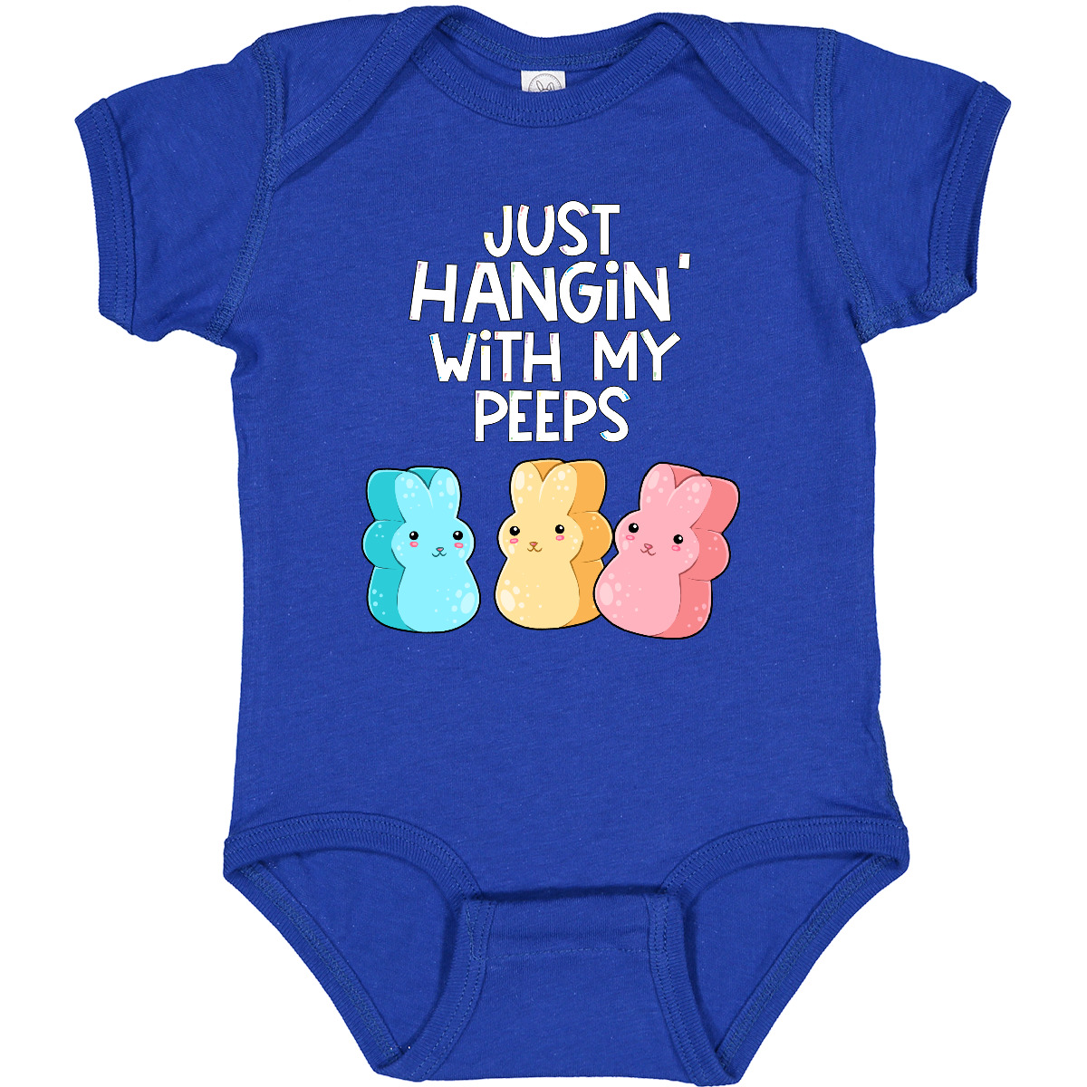 Inktastic Easter Hangin' With My Peeps! Baby Bodysuit Kids Cute Funny Bunny - Picture 23 of 29