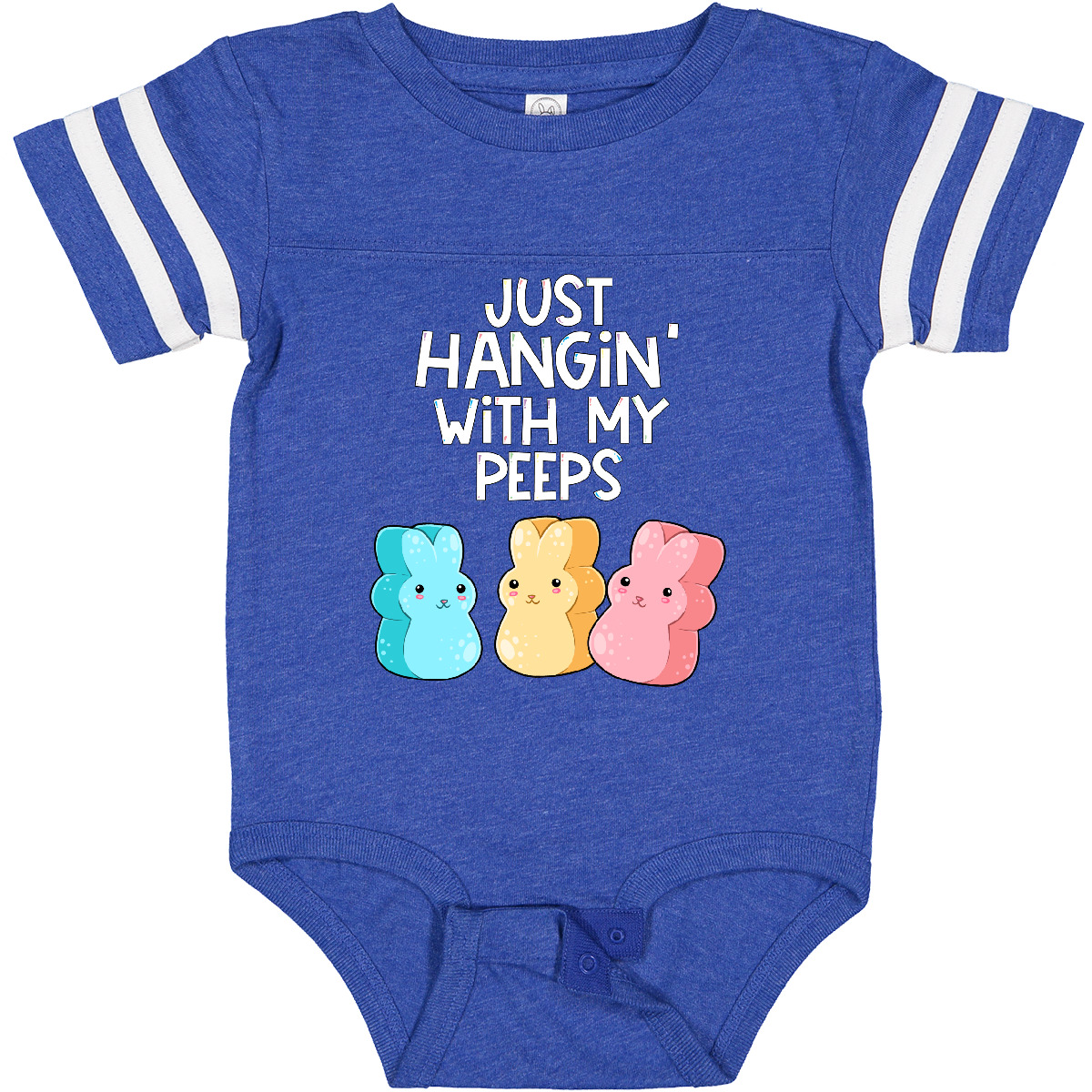 Inktastic Easter Hangin' With My Peeps! Baby Bodysuit Kids Cute Funny Bunny - Picture 6 of 29