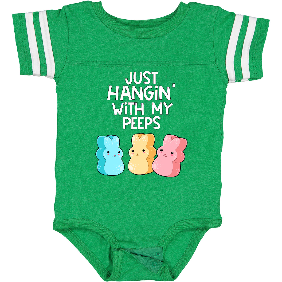 Inktastic Easter Hangin' With My Peeps! Baby Bodysuit Kids Cute Funny Bunny - Picture 7 of 29