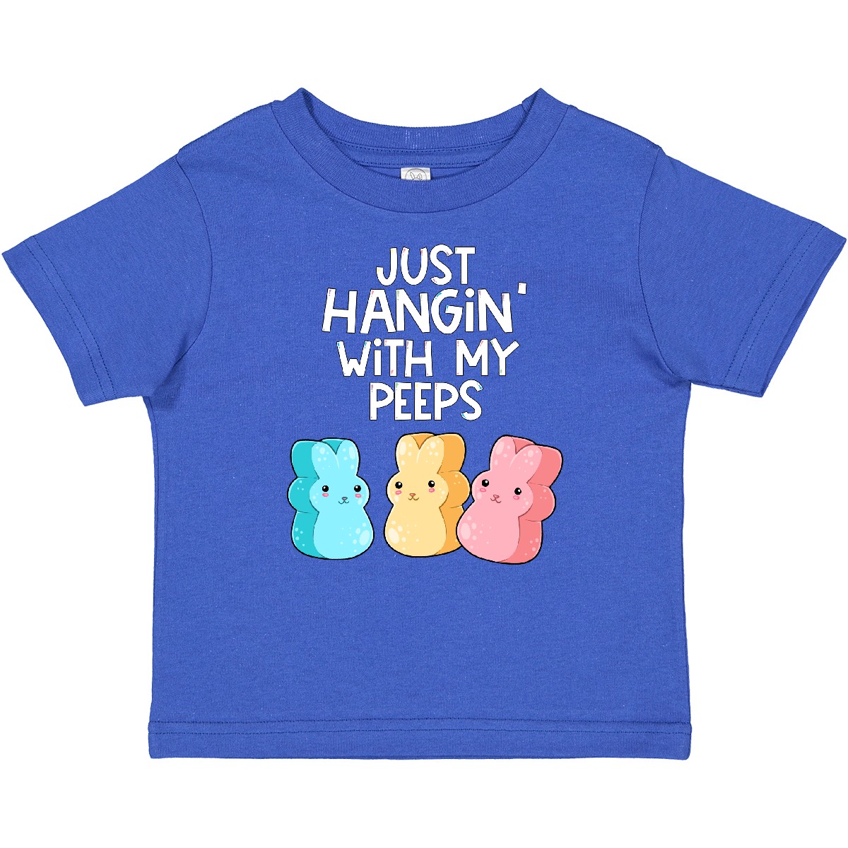 Inktastic Easter Hangin' With My Peeps! Baby T-Shirt Kids Cute Funny Marshmallow - Imagen 10 de 11