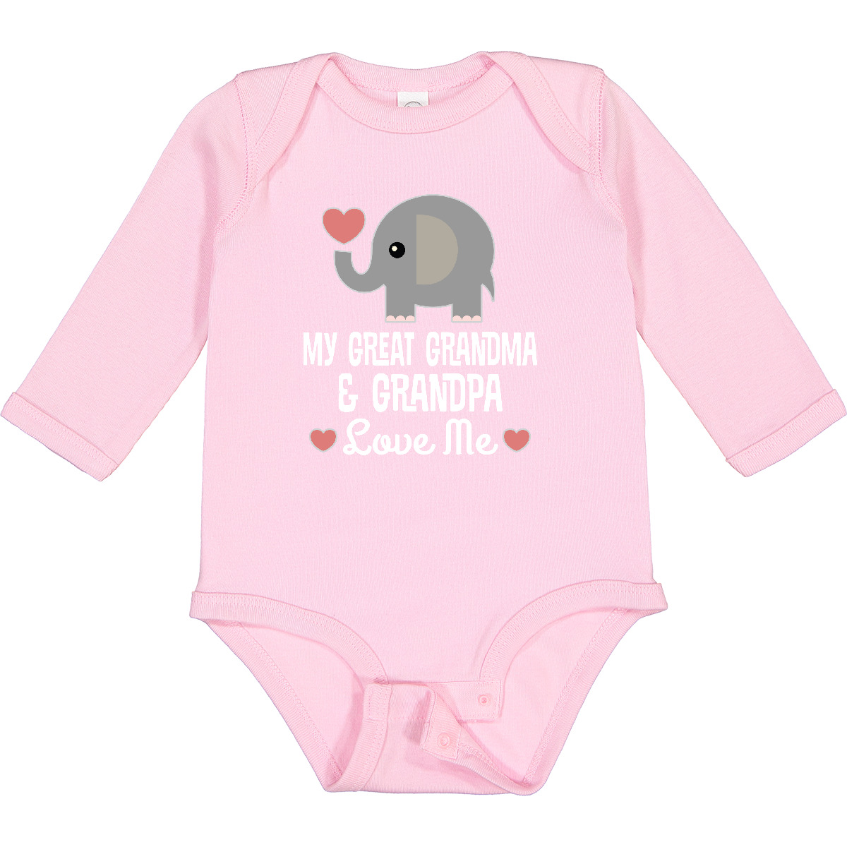 Inktastic My Great Grandma And Great Grandpa Love Me Long Sleeve Creeper Childs - Bild 7 von 8
