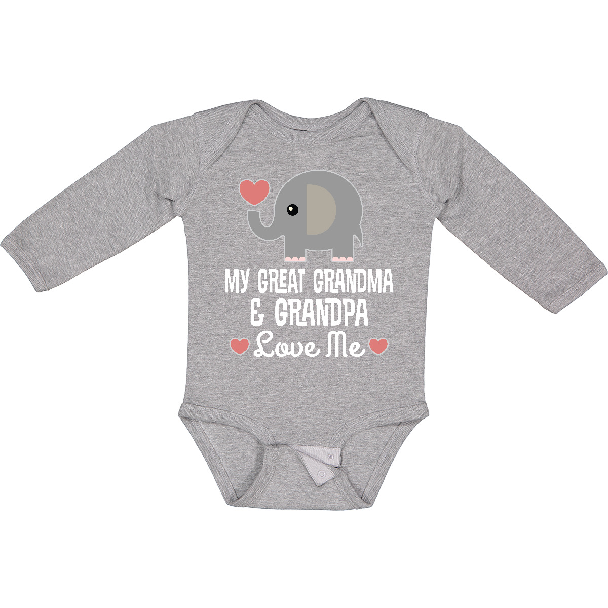Inktastic My Great Grandma And Great Grandpa Love Me Long Sleeve Creeper Childs - Bild 4 von 8