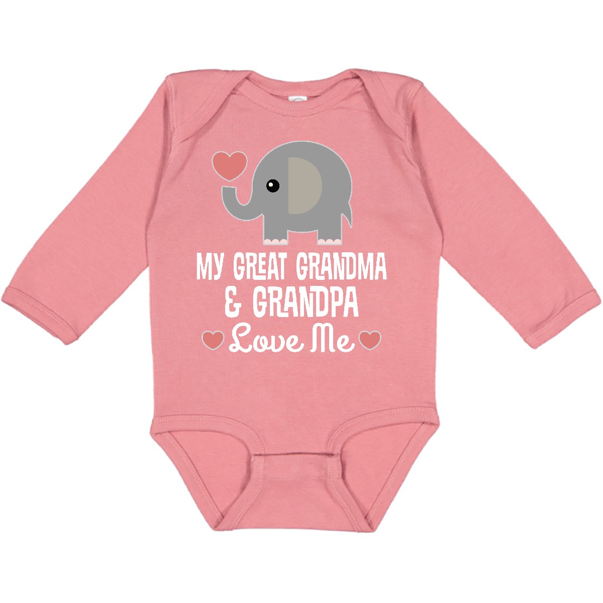 Inktastic My Great Grandma And Great Grandpa Love Me Long Sleeve Creeper Childs - Bild 5 von 8