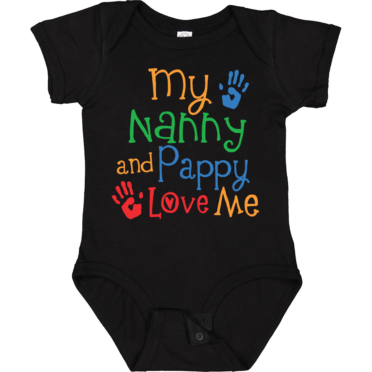 Inktastic Nanny And Pappy Love Me Baby Bodysuit Grandchild Childs