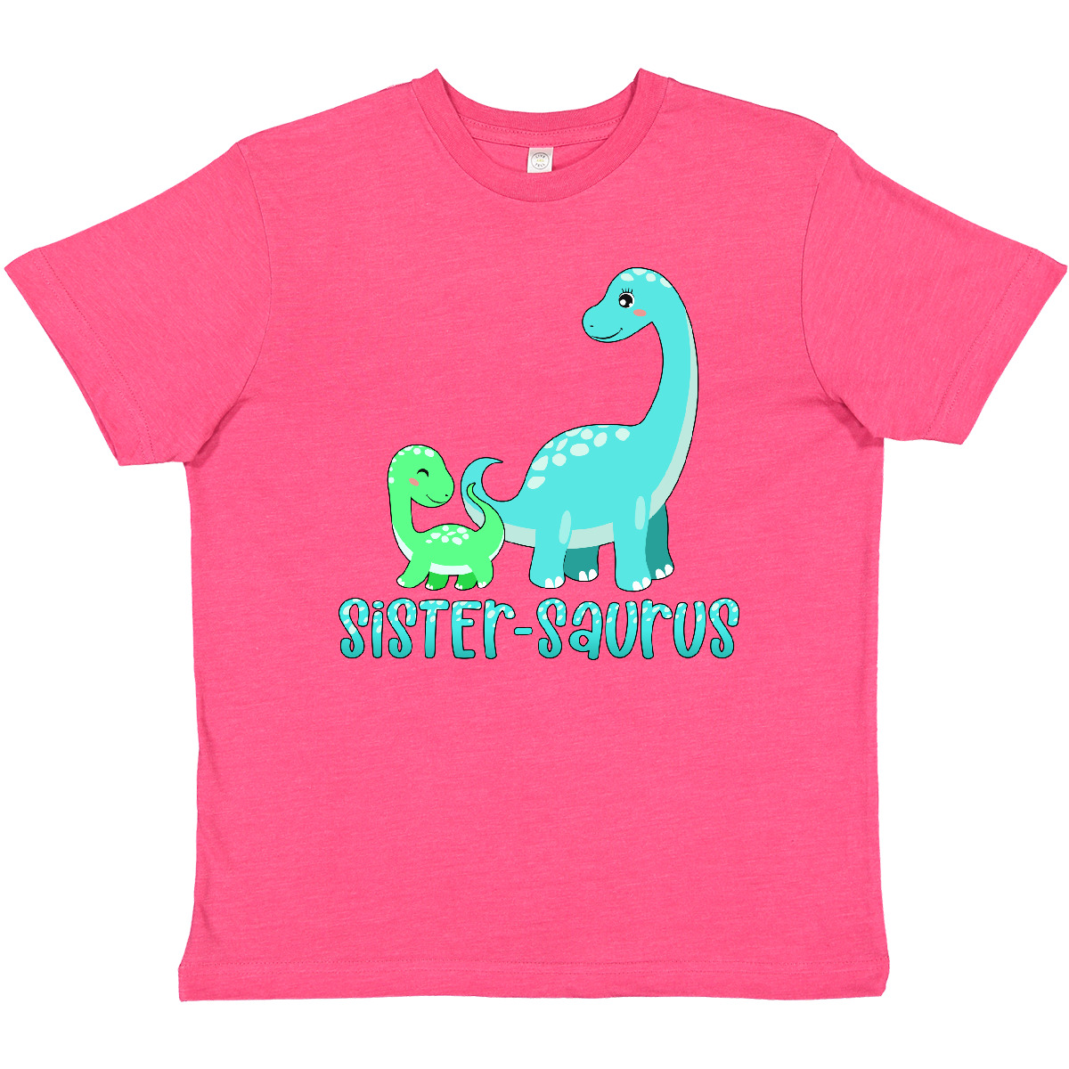 Inktastic Sister-saurus Cute Brontosaurus Family Youth T-Shirt Siblings Kids Kid - Picture 8 of 9