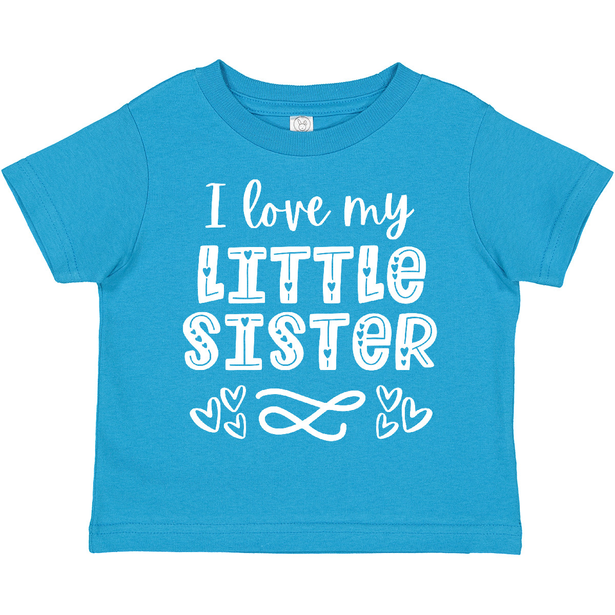 Inktastic I Love My Little Sister With Hearts Toddler T-Shirt Siblings Big Kids - Picture 10 of 10