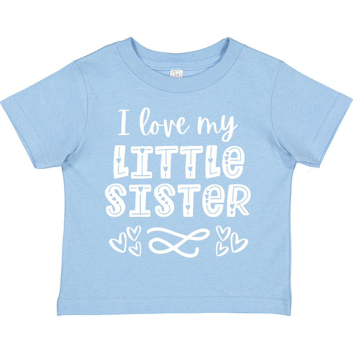 Inktastic I Love My Little Sister With Hearts Toddler T-Shirt Siblings Big Kids - Picture 4 of 10