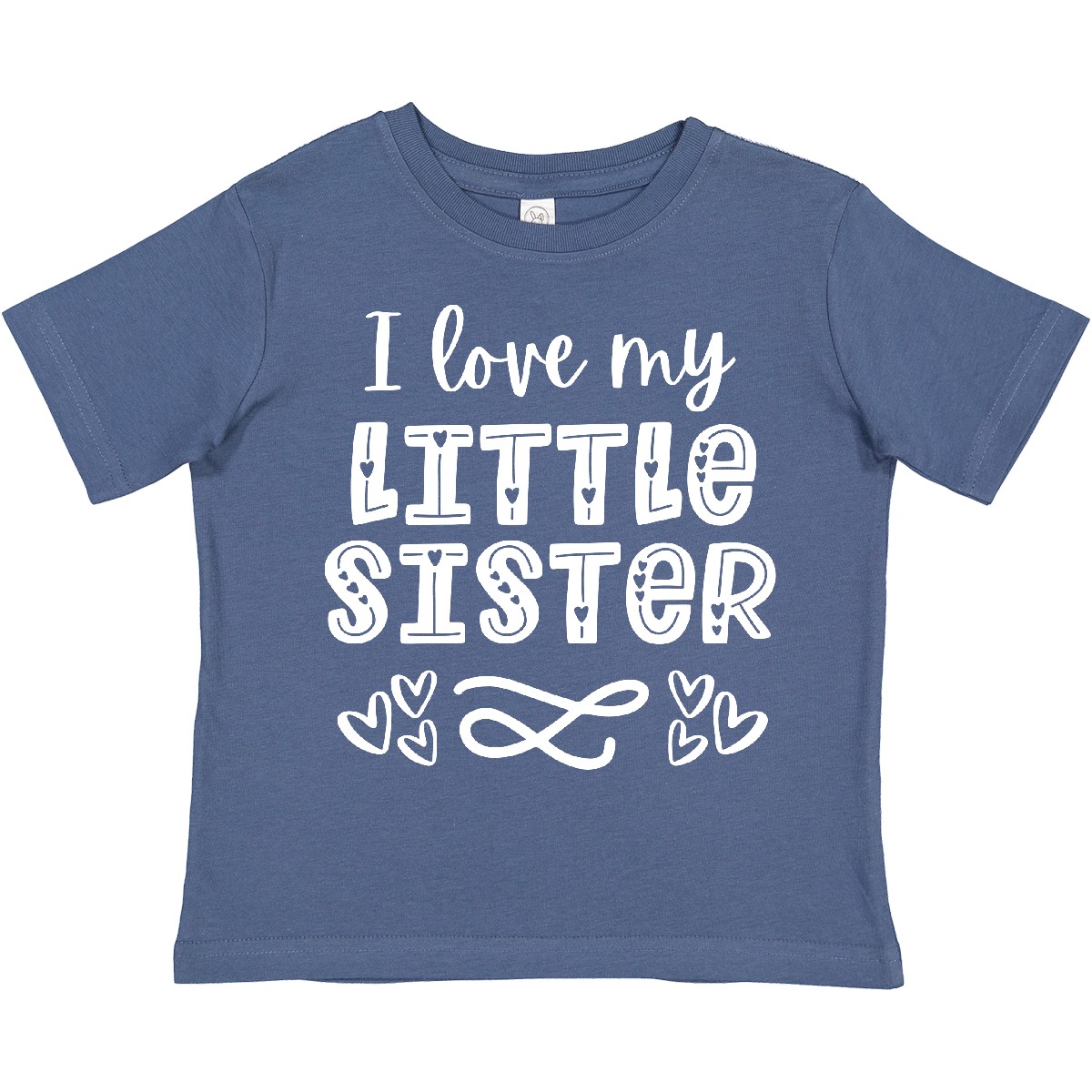 Inktastic I Love My Little Sister With Hearts Toddler T-Shirt Siblings Big Kids - Picture 3 of 10