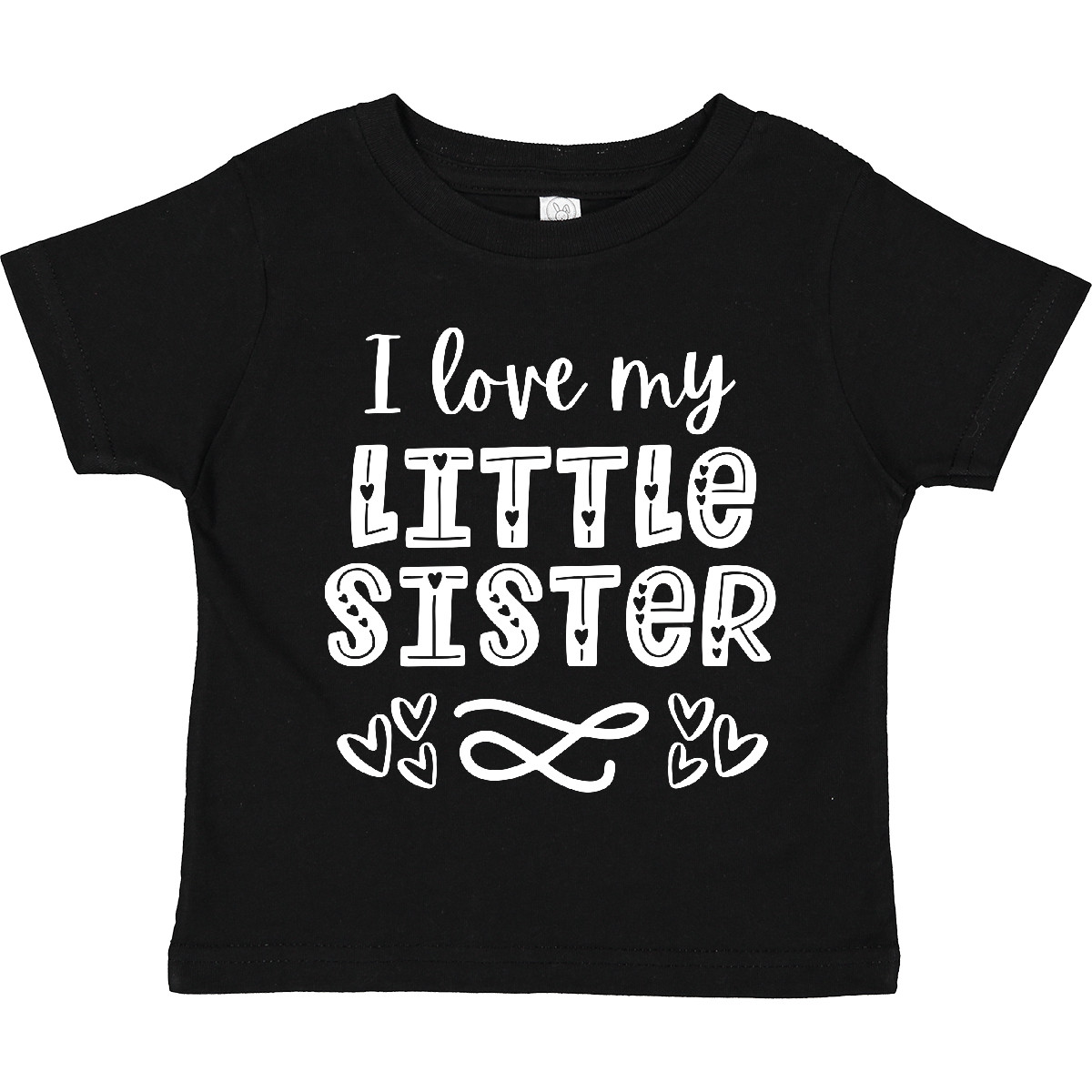 Inktastic I Love My Little Sister With Hearts Toddler T-Shirt Siblings Big Kids - Picture 2 of 10
