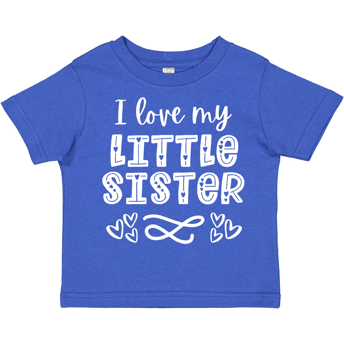 Inktastic I Love My Little Sister With Hearts Toddler T-Shirt Siblings Big Kids - Picture 8 of 10