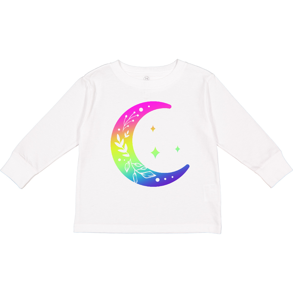 Inktastic Halbmond Mond mit Regenbogenfarben und Kleinkind Langarm T-Shirt Pop - Bild 7 von 7