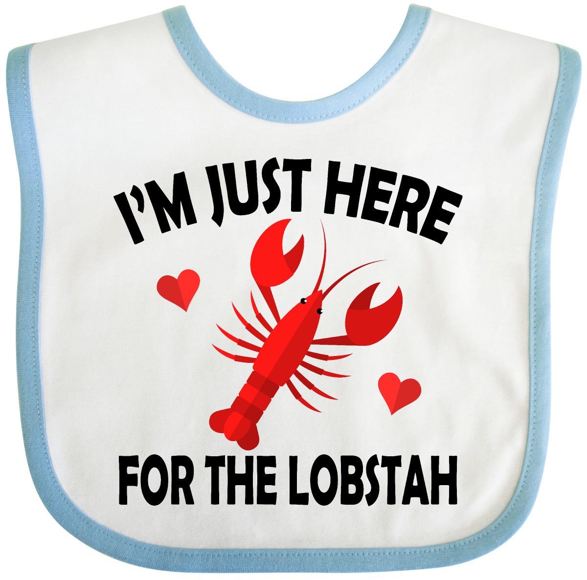 Inktastic Just Here For The Lobster Baby Bib Seafood Maine