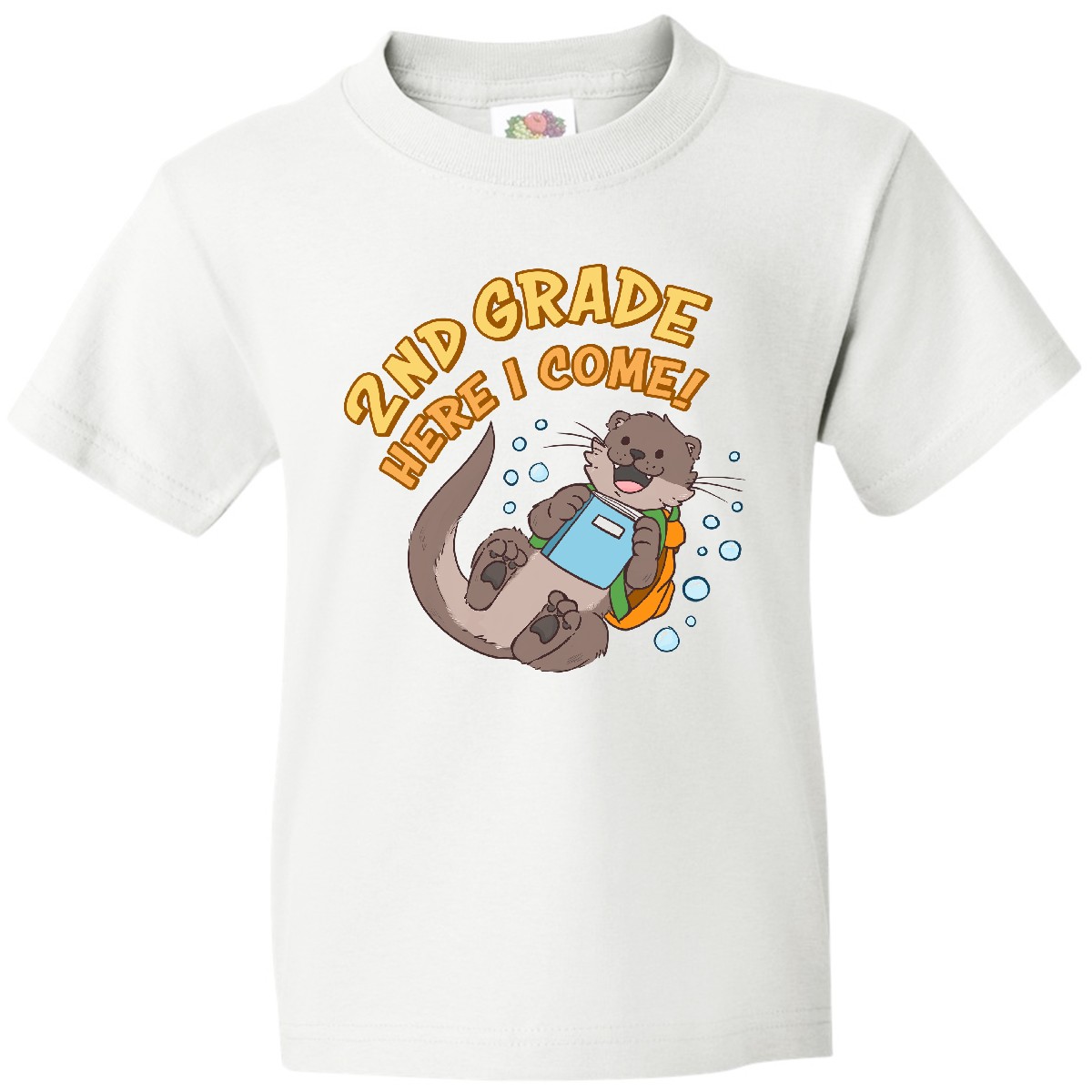 Inktastic 2nd Grade Here I Come Cute Back To School Otter Youth T-Shirt Student - Picture 7 of 7
