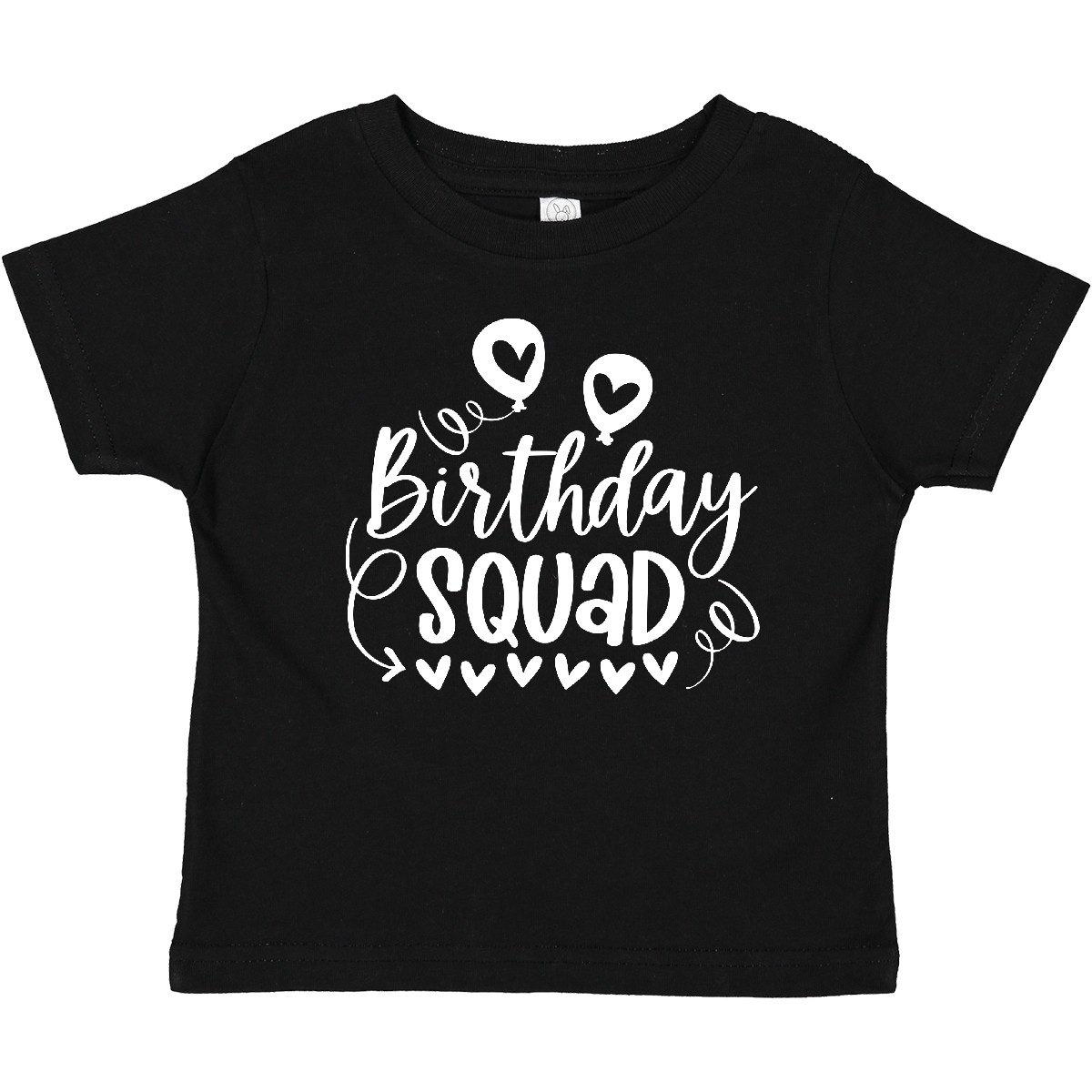 Inktastic Birthday Squad Cute Balloons And Hearts Baby T-Shirt Birthdays Party - Picture 2 of 7