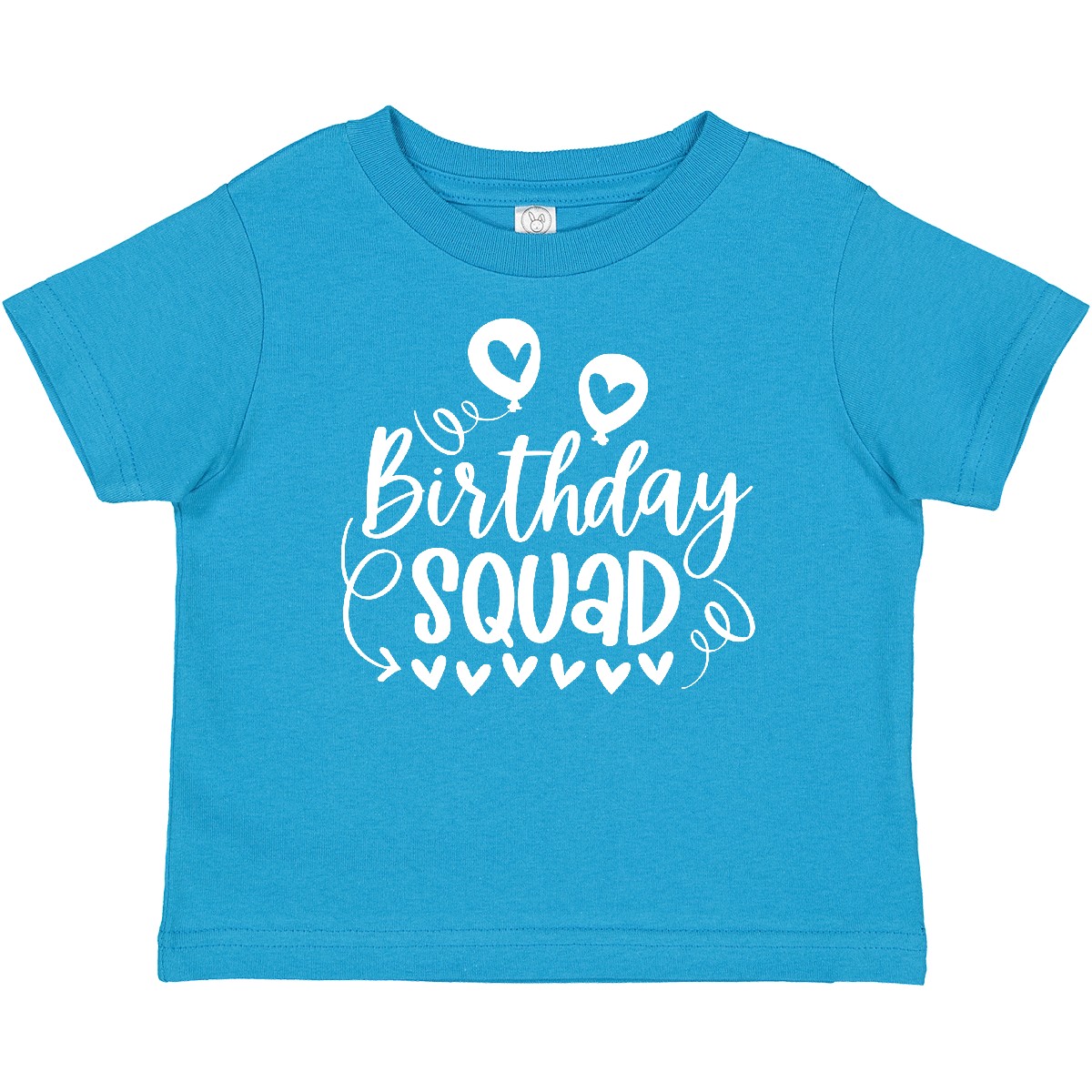 Inktastic Birthday Squad Cute Balloons And Hearts Baby T-Shirt Birthdays Party - Picture 7 of 7