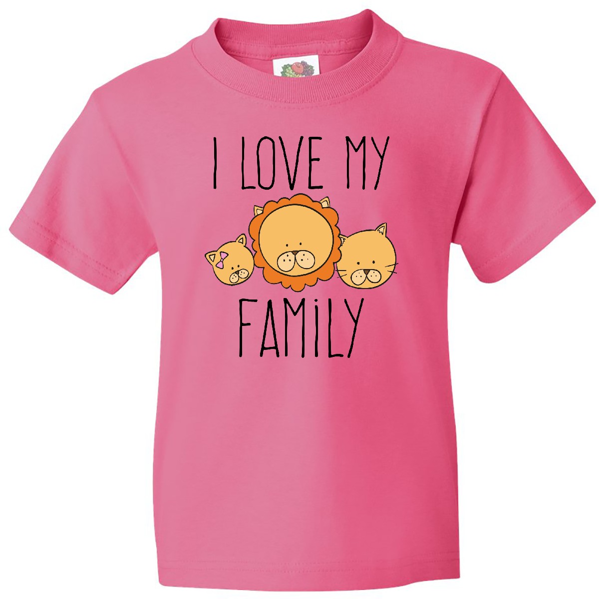 Inktastic I Love My Family Youth T-Shirt Lion Baby Animals Makes Reunion Get Mom - Picture 5 of 9