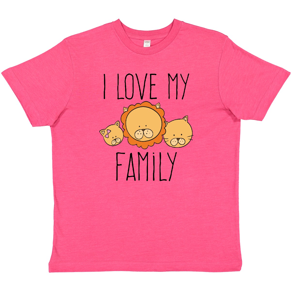 Inktastic I Love My Family Youth T-Shirt Lion Baby Animals Makes Reunion Get Mom - Picture 8 of 9