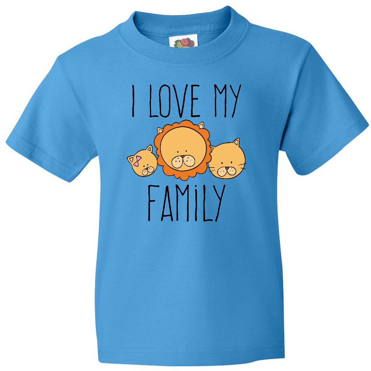 Inktastic I Love My Family Youth T-Shirt Lion Baby Animals Makes Reunion Get Mom - Picture 6 of 9
