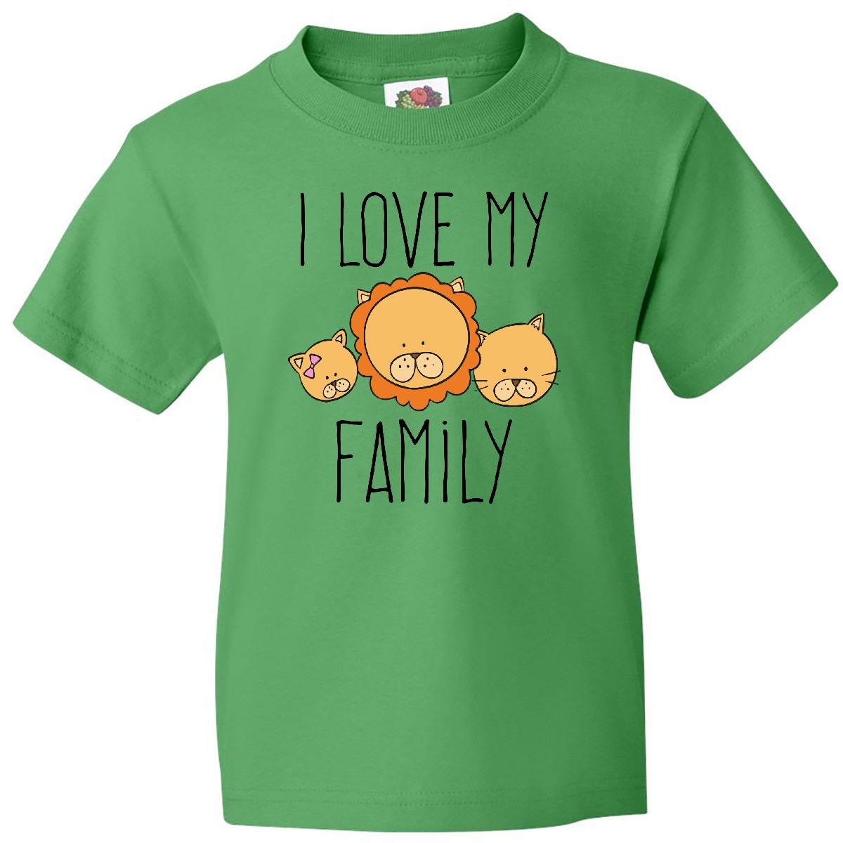 Inktastic I Love My Family Youth T-Shirt Lion Baby Animals Makes Reunion Get Mom - Picture 4 of 9