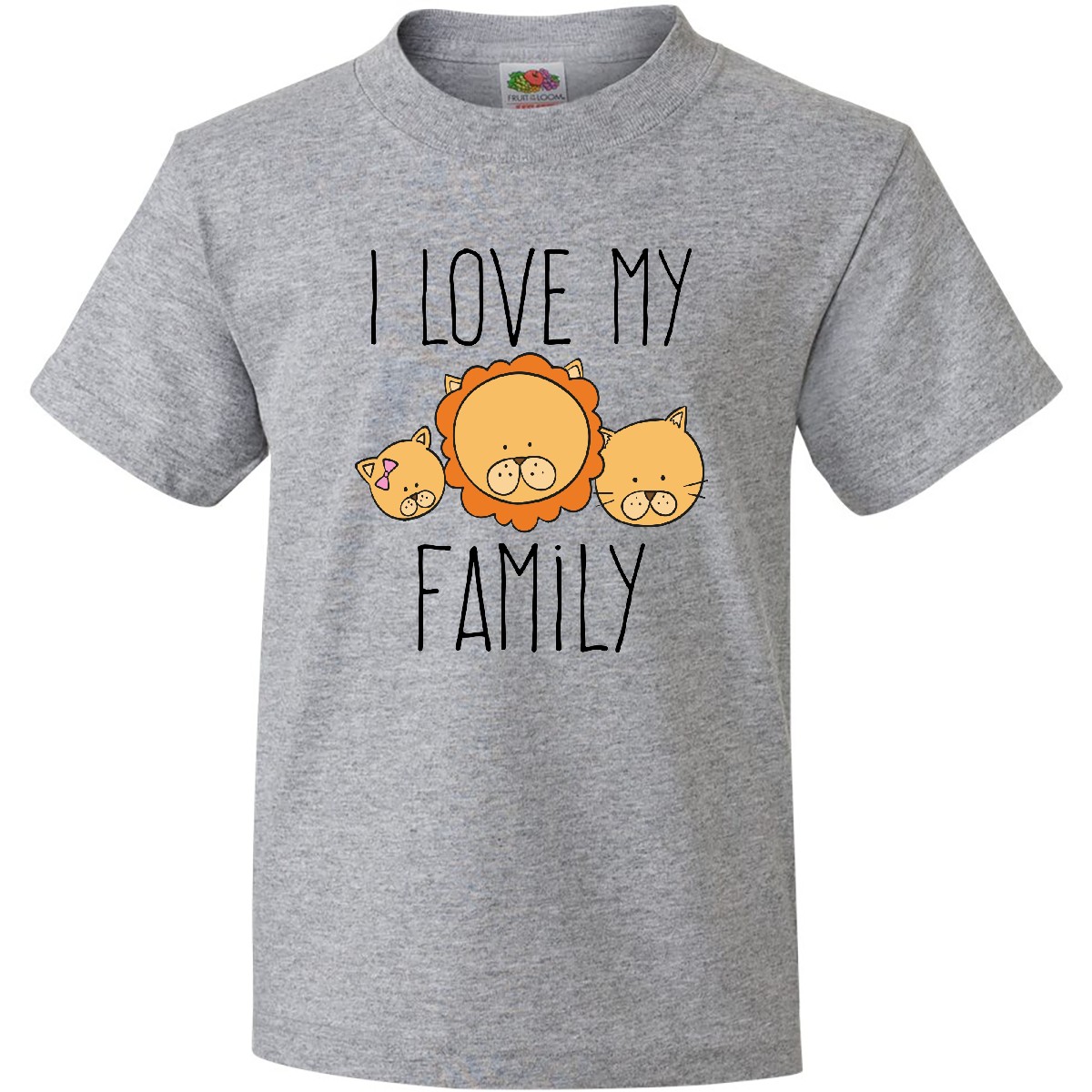 Inktastic I Love My Family Youth T-Shirt Lion Baby Animals Makes Reunion Get Mom - Picture 3 of 9