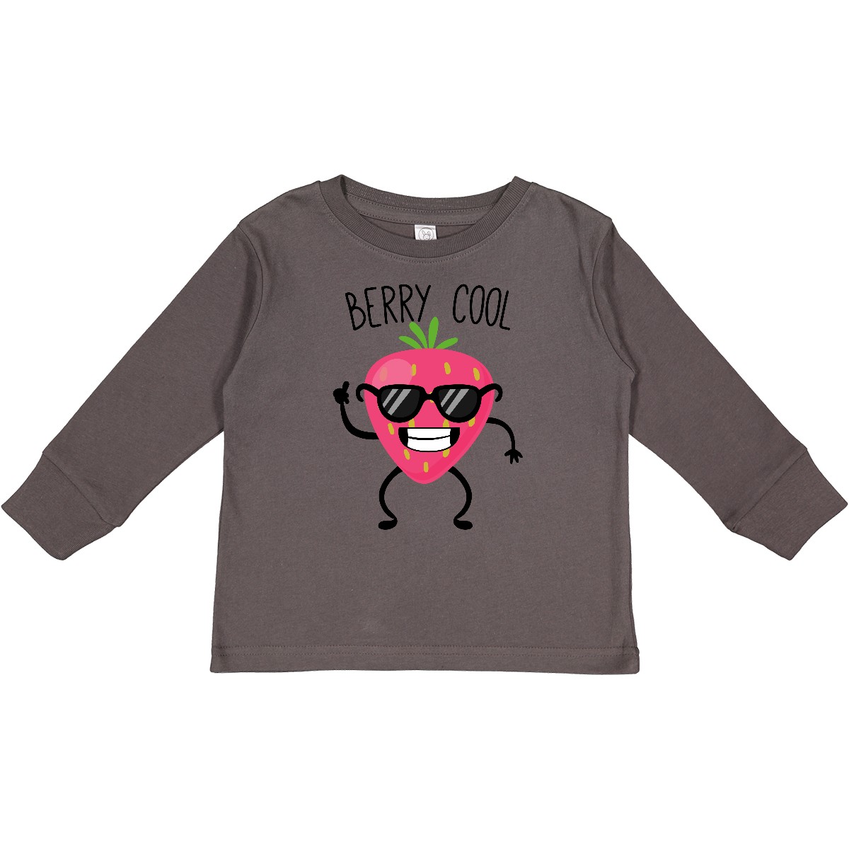 Inktastic Cute & Fun "Berry" Cool Toddler Long Sleeve T-Shirt Berry Strawberry - Picture 3 of 5