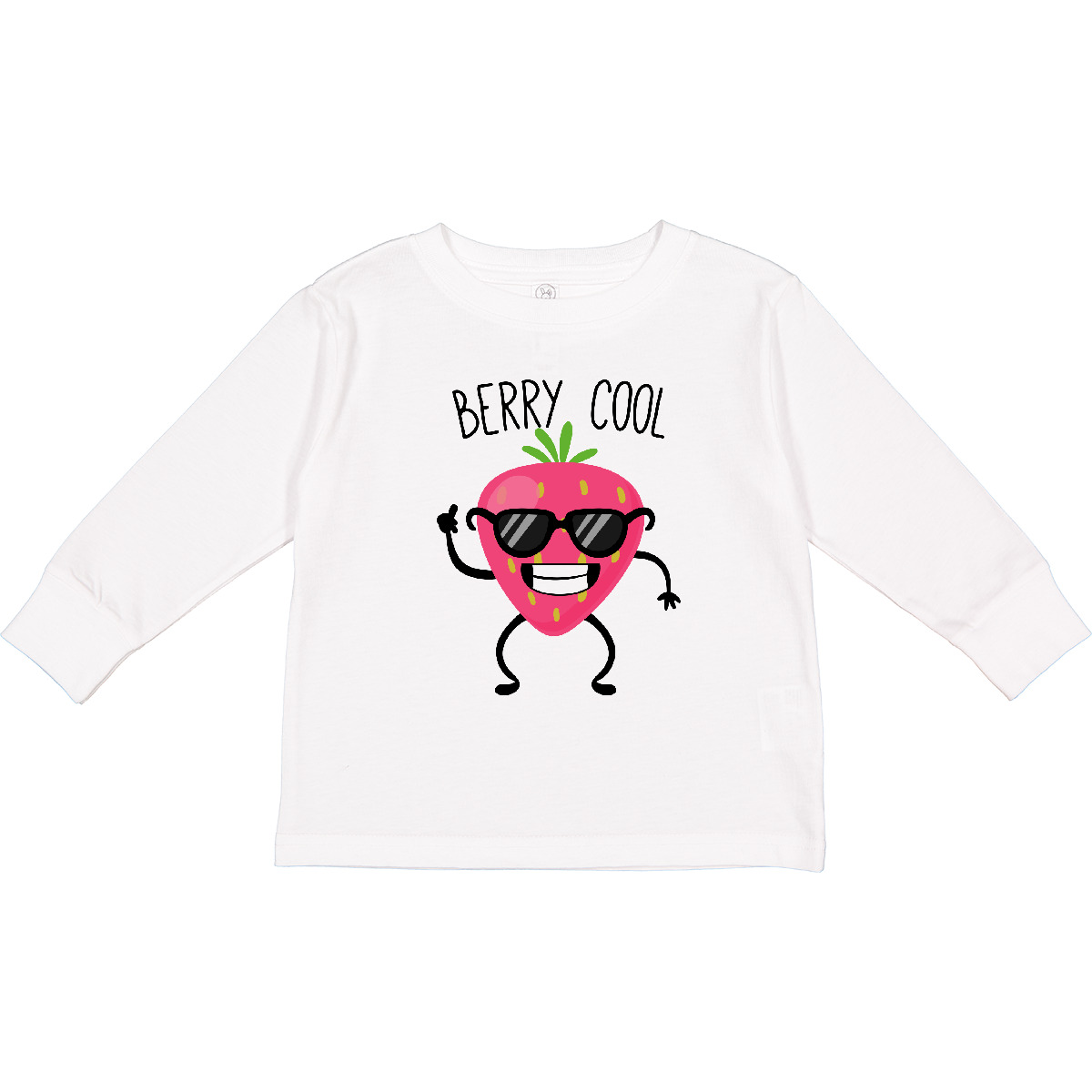 Inktastic Cute & Fun "Berry" Cool Toddler Long Sleeve T-Shirt Berry Strawberry - Picture 5 of 5
