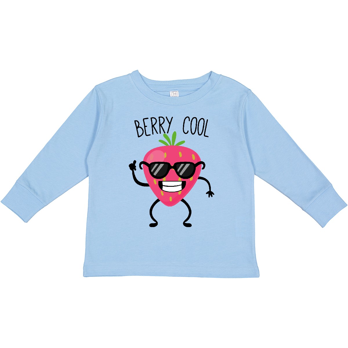 Inktastic Cute & Fun "Berry" Cool Toddler Long Sleeve T-Shirt Berry Strawberry - Picture 2 of 5
