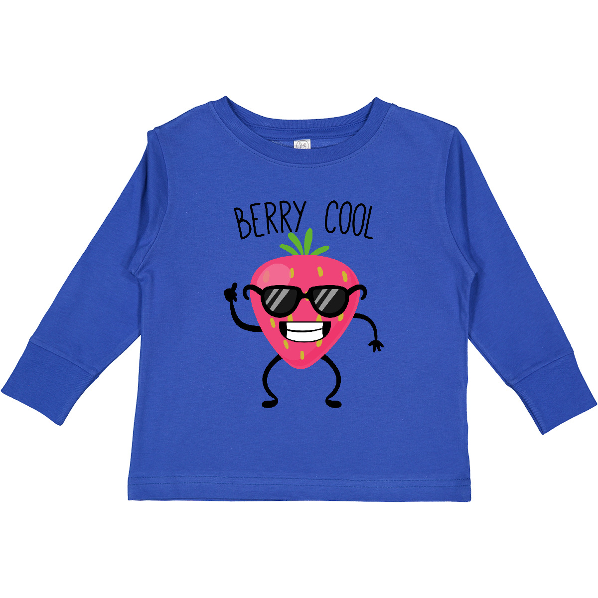 Inktastic Cute & Fun "Berry" Cool Toddler Long Sleeve T-Shirt Berry Strawberry - Picture 4 of 5