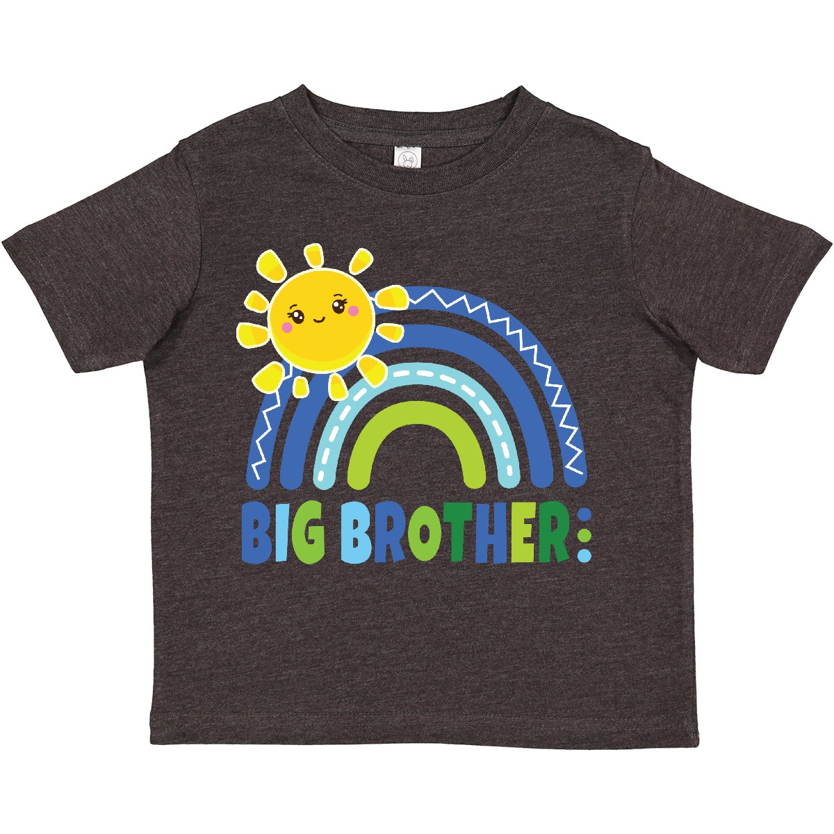 Inktastic Family Big Brother With Blue Rainbow Toddler T-Shirt Sun Birthday Bro - Picture 7 of 9
