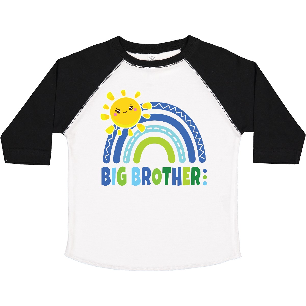 Inktastic Family Big Brother With Blue Rainbow Toddler T-Shirt Sun Birthday Bro - Picture 9 of 9