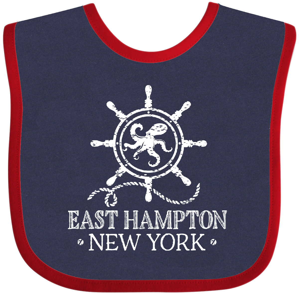 Inktastic East Hampton New York Baby Bib Beach Summer Apparel Long Island Infant