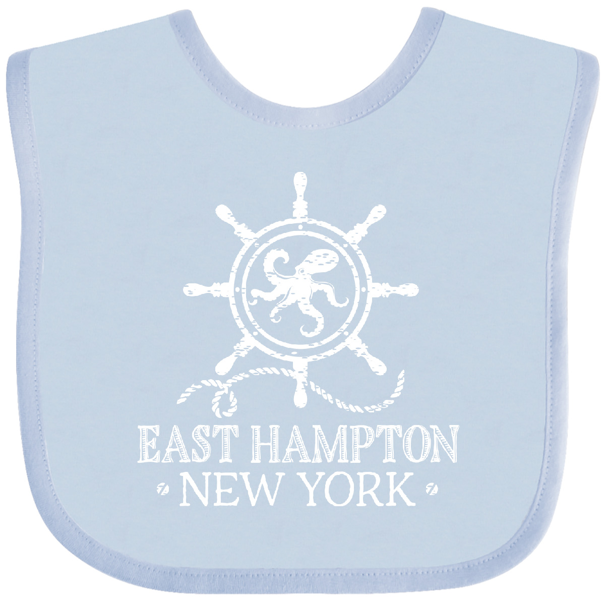 Inktastic East Hampton New York Baby Bib Beach Summer Apparel Long Island Infant