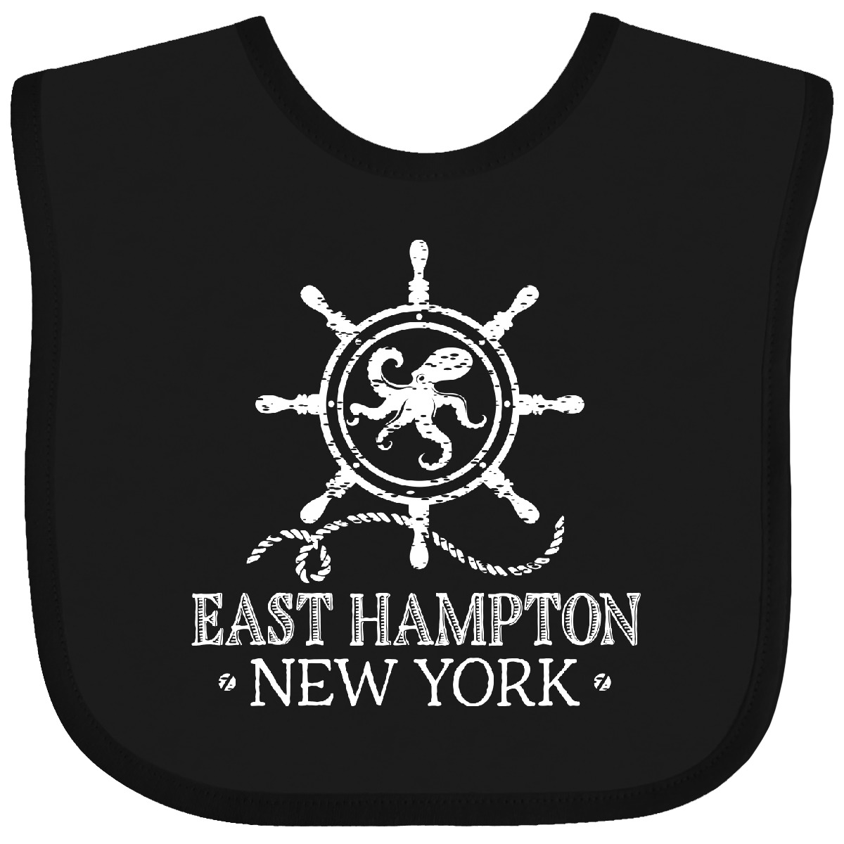 Inktastic East Hampton New York Baby Bib Beach Summer Apparel Long Island Infant