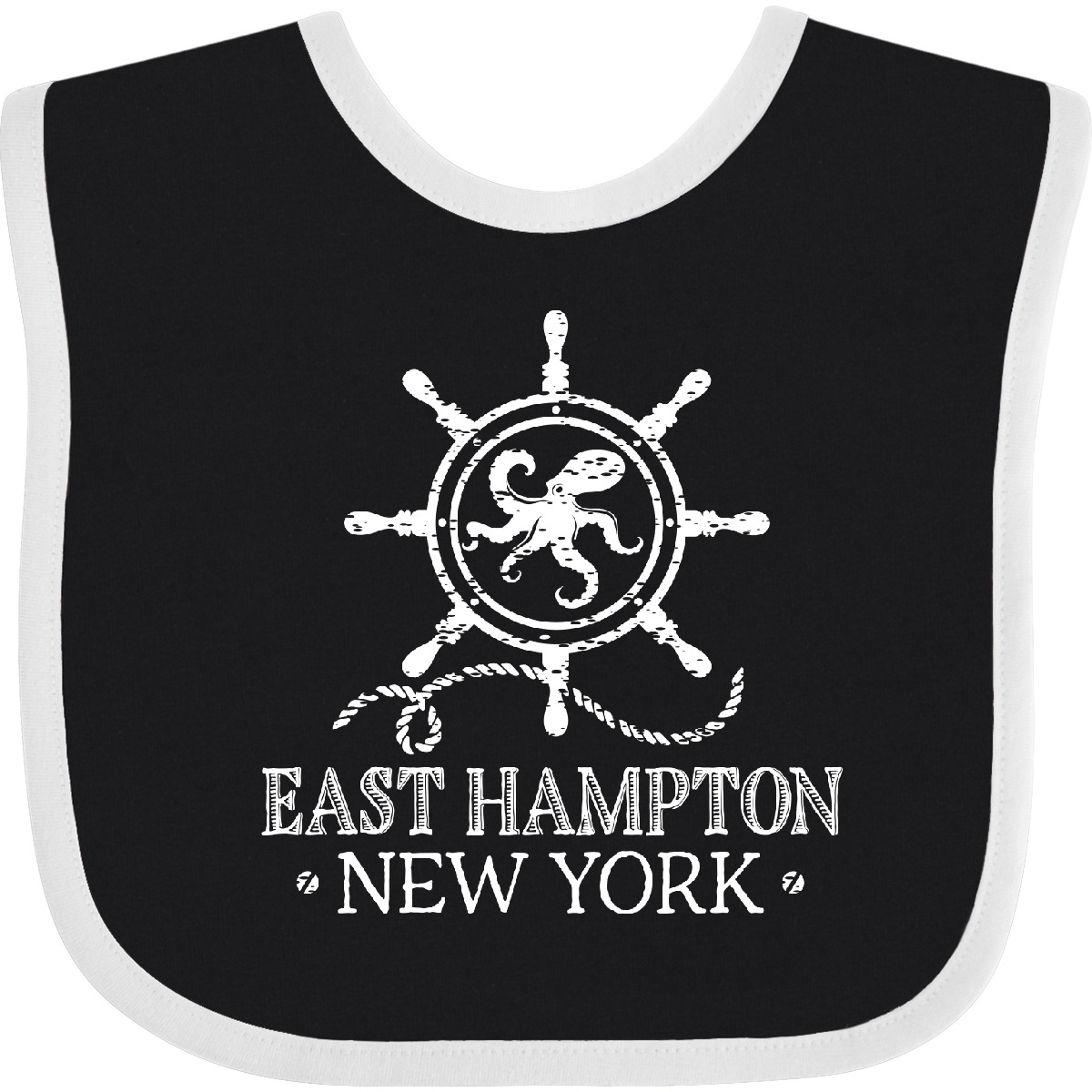 Inktastic East Hampton New York Baby Bib Beach Summer Apparel Long Island Infant