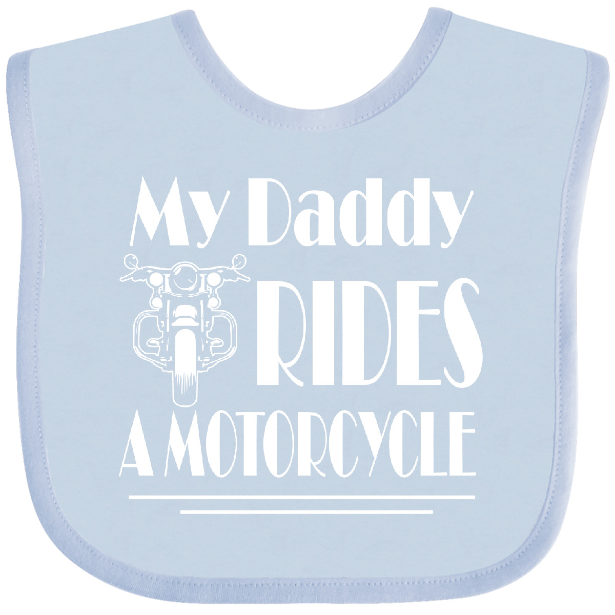 Inktastic My Daddy Rides A Motorcycle Baby Bib Childs Son Daughter Shower  Gift