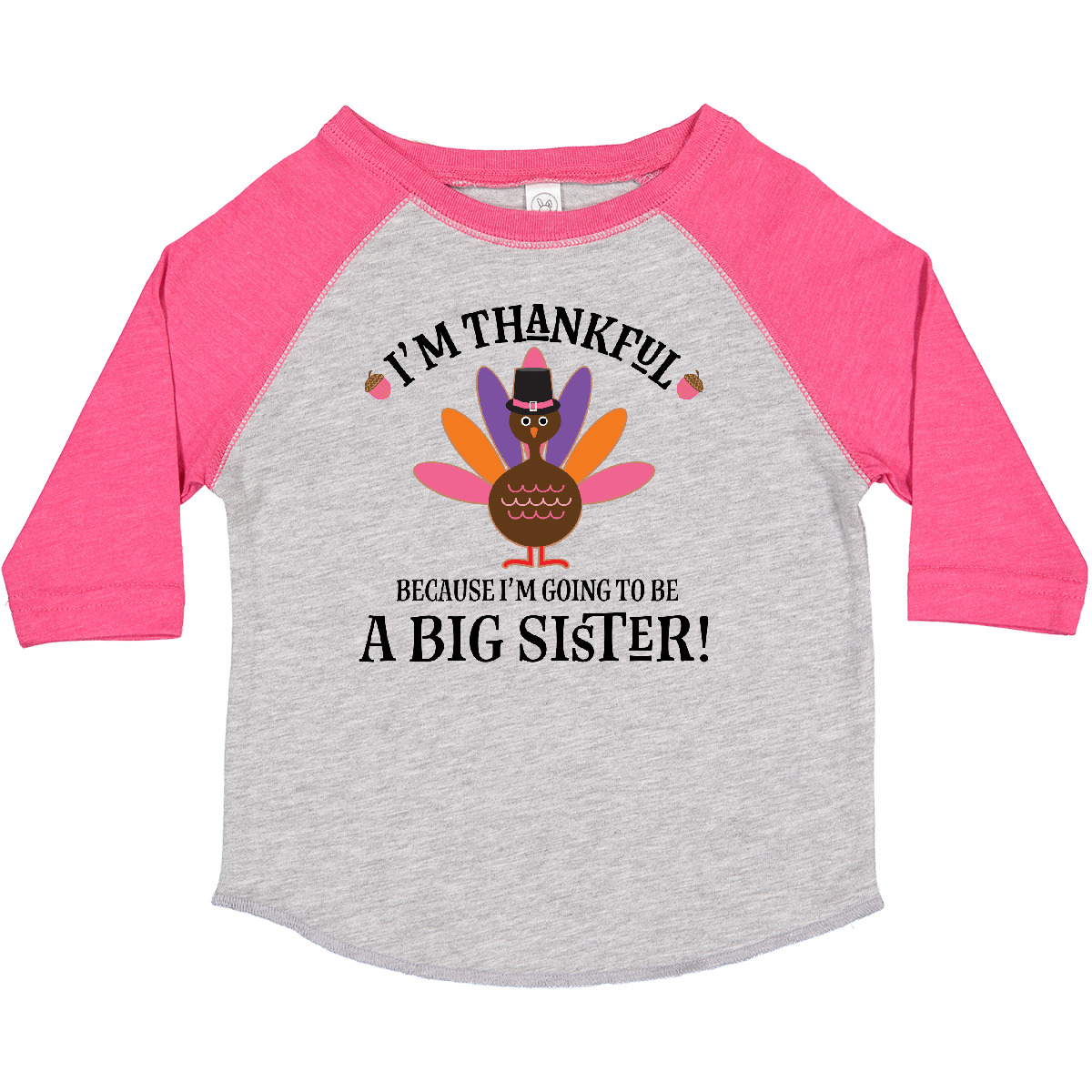 Inktastic Big Sister Thanksgiving Announcement Toddler T-Shirt Sis Reveal Girls - Picture 4 of 12
