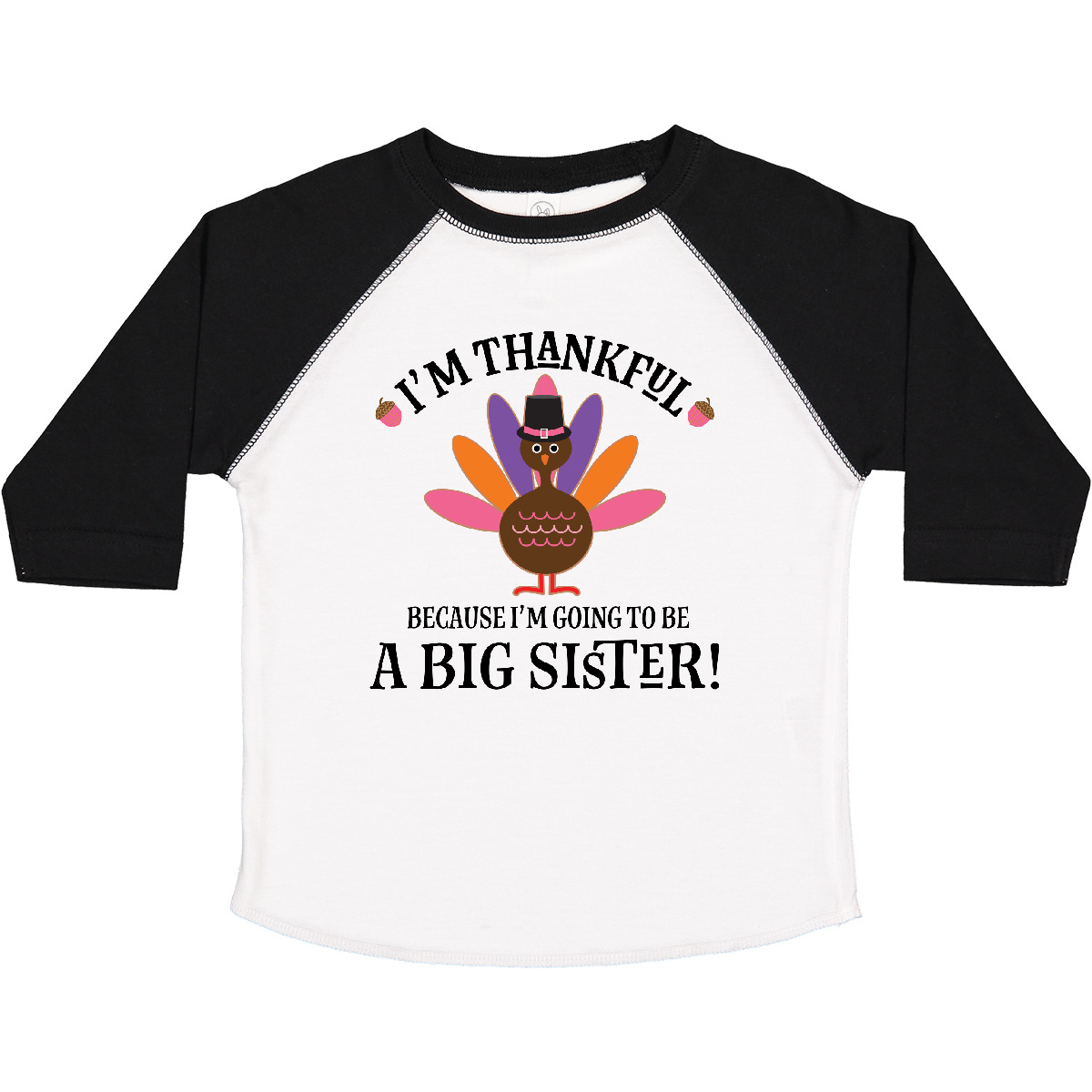 Inktastic Big Sister Thanksgiving Announcement Toddler T-Shirt Sis Reveal Girls - Picture 12 of 12