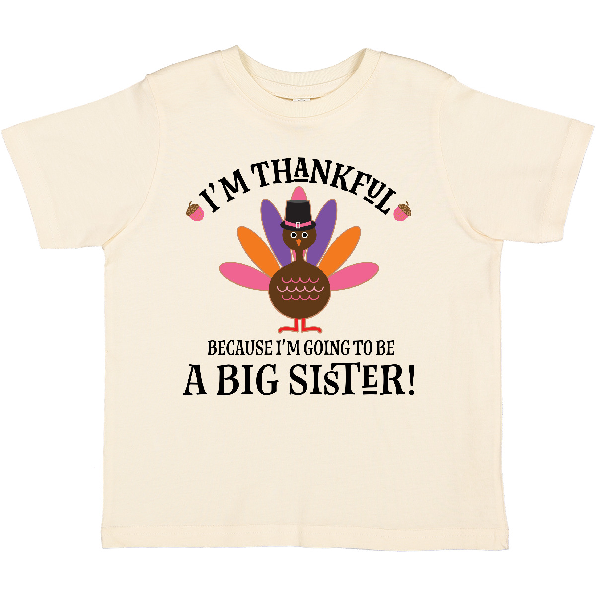 Inktastic Big Sister Thanksgiving Announcement Toddler T-Shirt Sis Reveal Girls - Picture 8 of 12