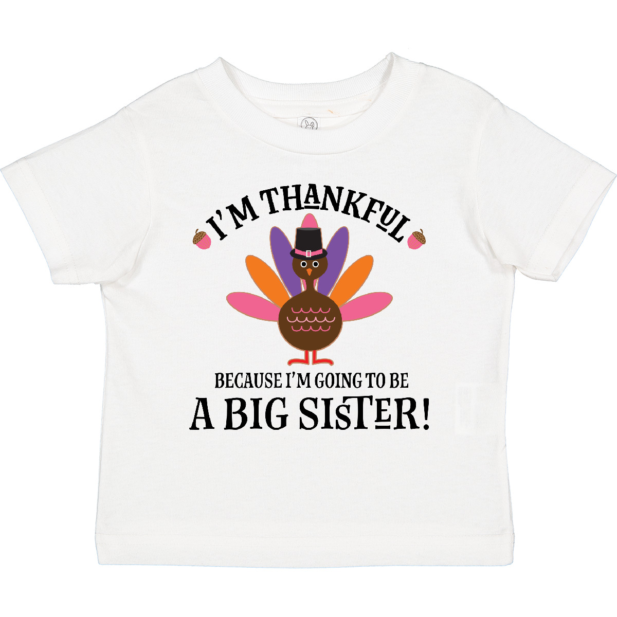 Inktastic Big Sister Thanksgiving Announcement Toddler T-Shirt Sis Reveal Girls - Picture 11 of 12
