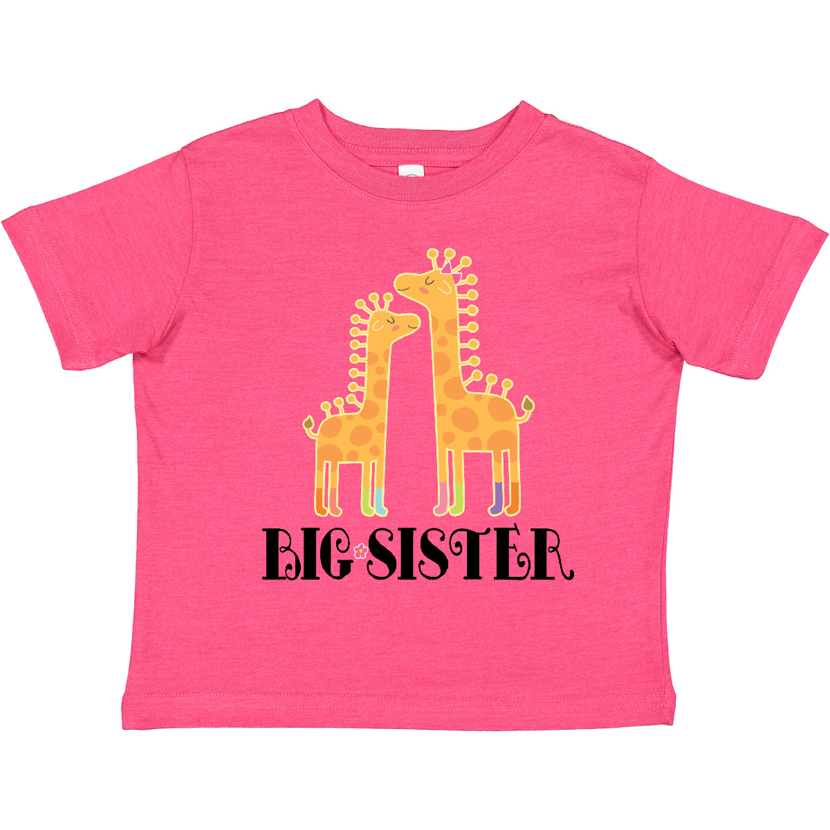 Inktastic Big Sister Announcement Girls Giraffe Toddler T-Shirt Sis Siblings Kid - Picture 9 of 11
