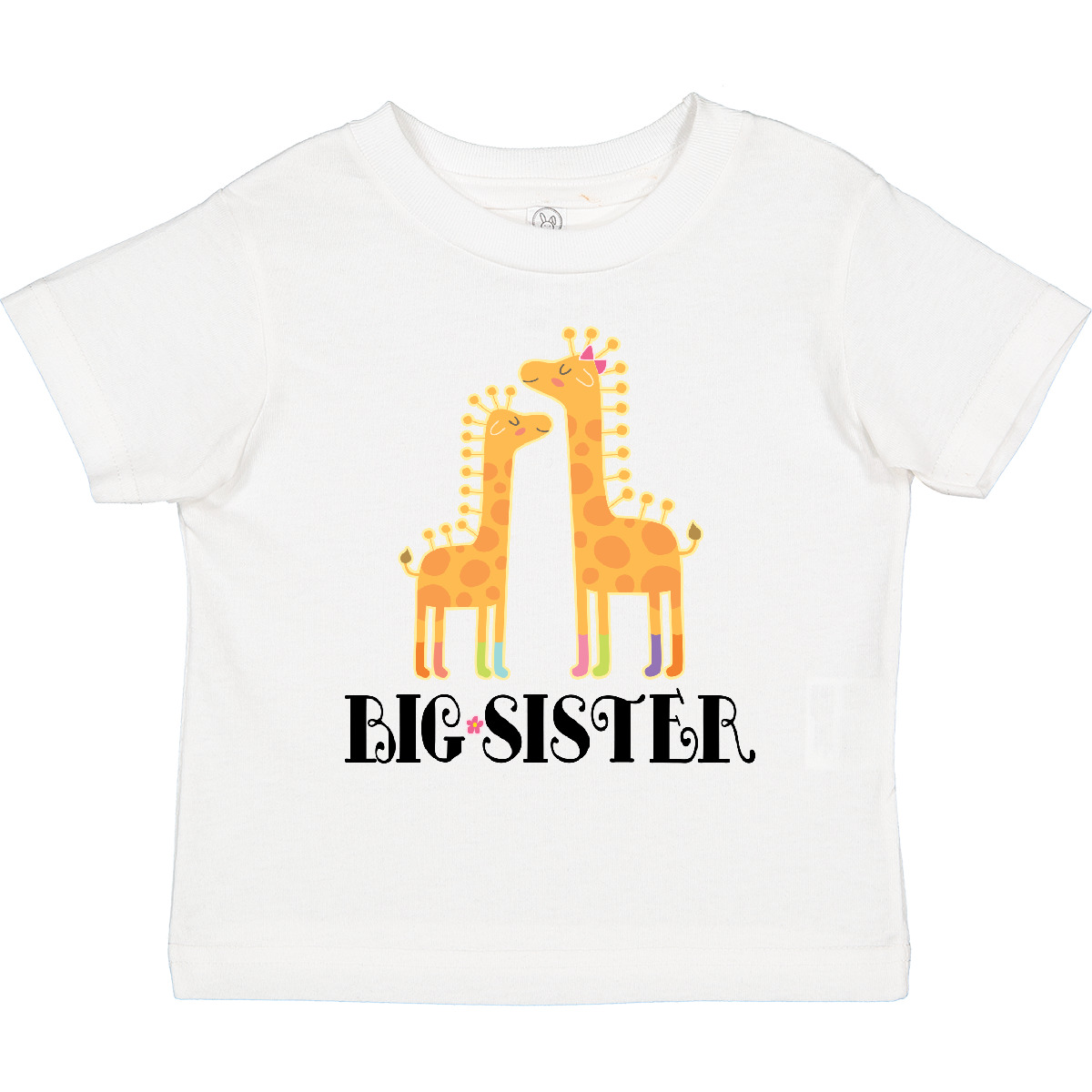 Inktastic Big Sister Announcement Girls Giraffe Toddler T-Shirt Sis Siblings Kid - Picture 10 of 11