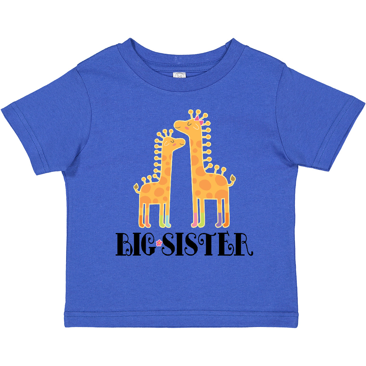 Inktastic Big Sister Announcement Girls Giraffe Toddler T-Shirt Sis Siblings Kid - Picture 7 of 11