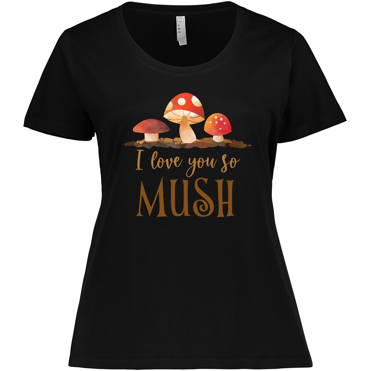 Inktastic I Love You So Mush Women's Plus Size T-Shirt Mushroom Lover Pun Funny