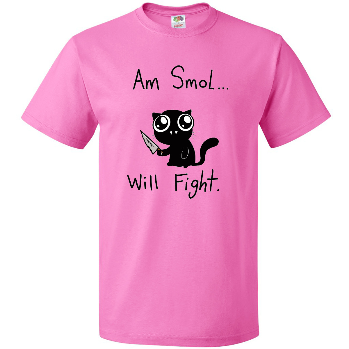 Inktastic Am Smol Will Fight T-Shirt Cat Black Emi Boz Goth Mens Adult Clothing - Picture 2 of 9