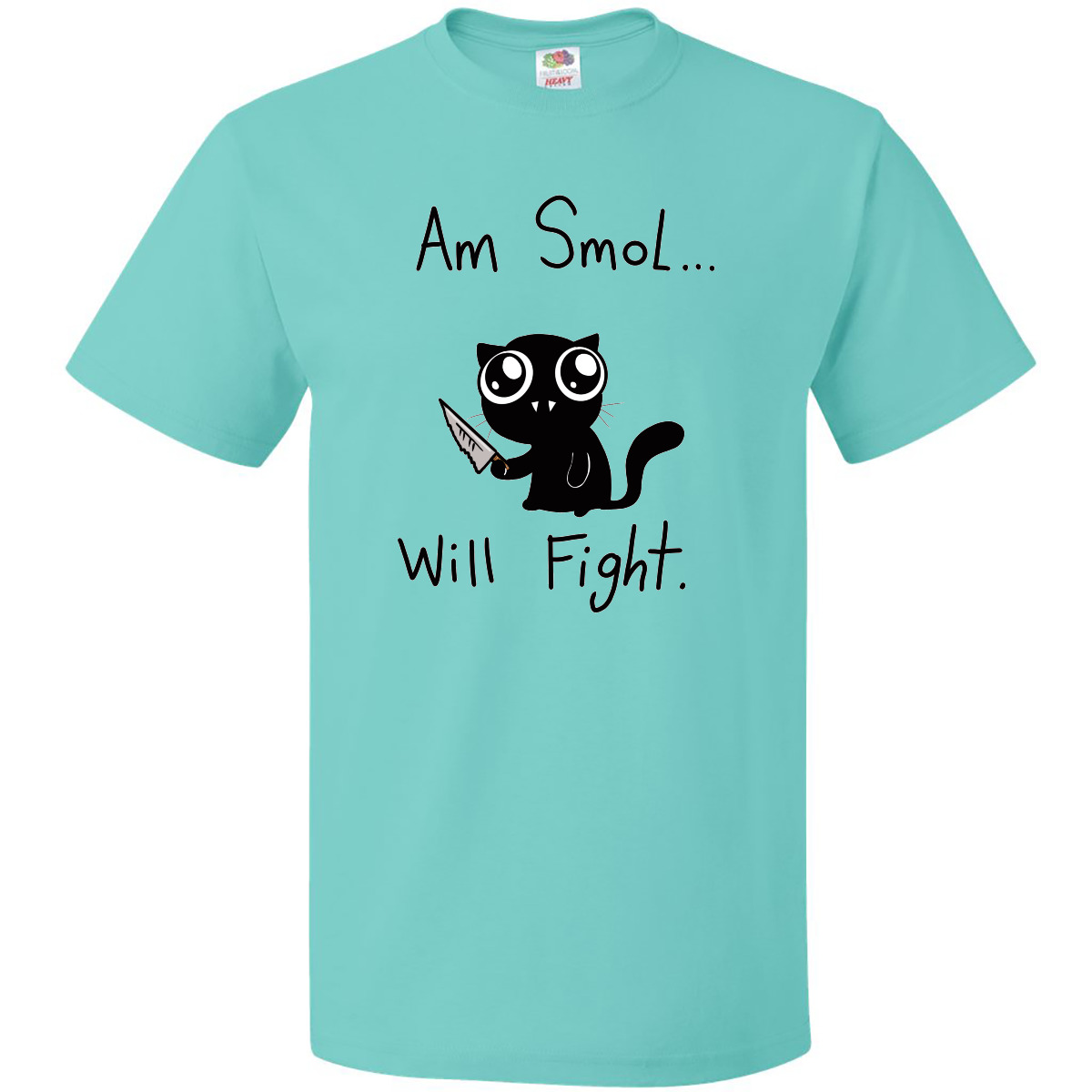 Inktastic Am Smol Will Fight T-Shirt Cat Black Emi Boz Goth Mens Adult Clothing - Picture 7 of 9