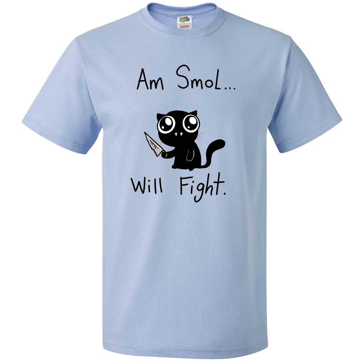 Inktastic Am Smol Will Fight T-Shirt Cat Black Emi Boz Goth Mens Adult Clothing - Picture 4 of 9