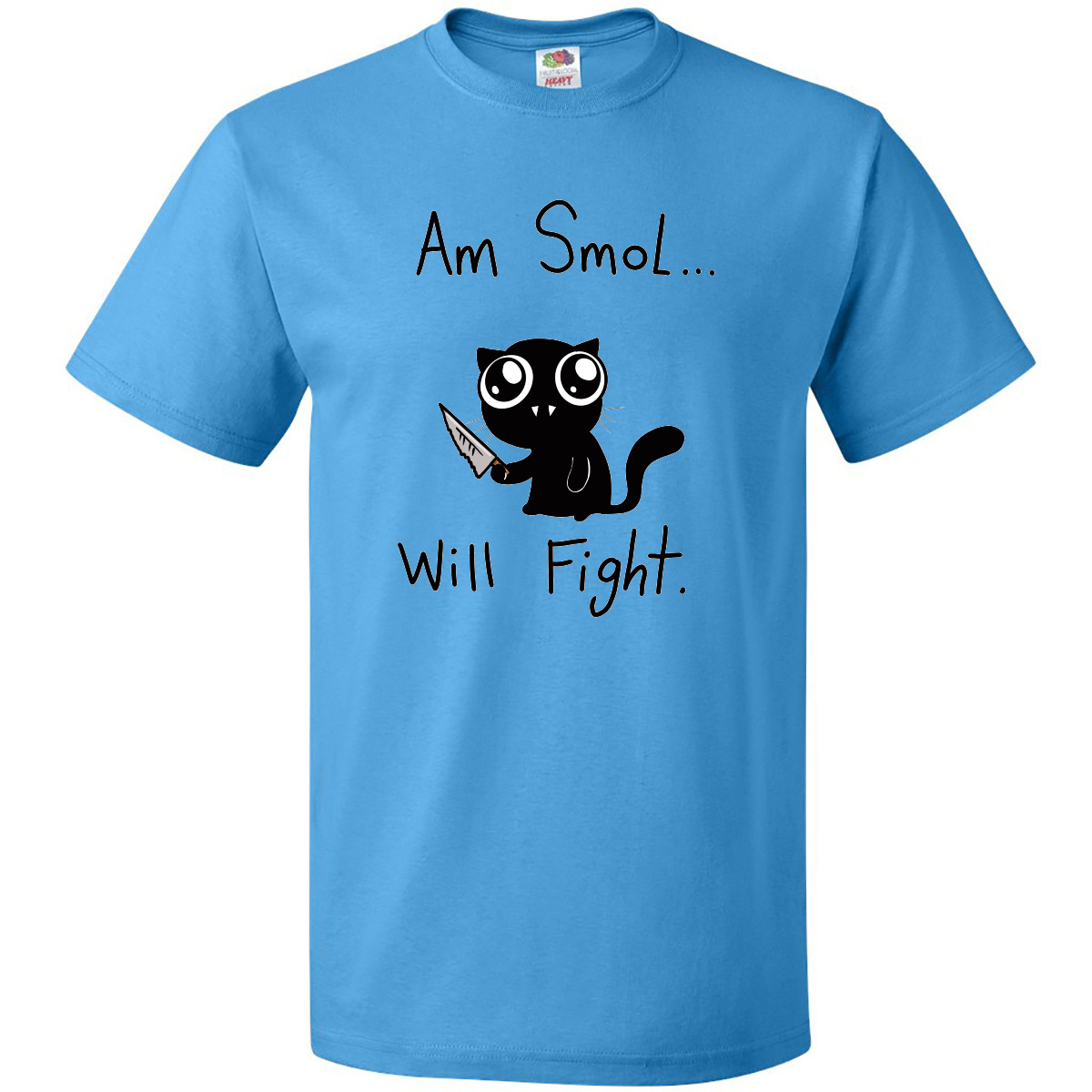 Inktastic Am Smol Will Fight T-Shirt Cat Black Emi Boz Goth Mens Adult Clothing - Picture 5 of 9