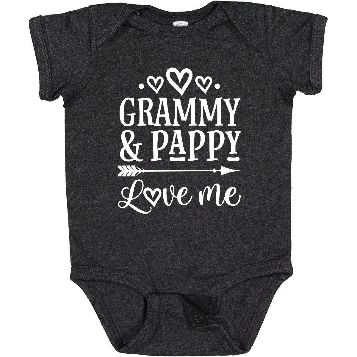 Inktastic Grammy And Pappy Love Me Girls Granddaughter Baby Bodysuit Grandkids - Bild 10 von 10