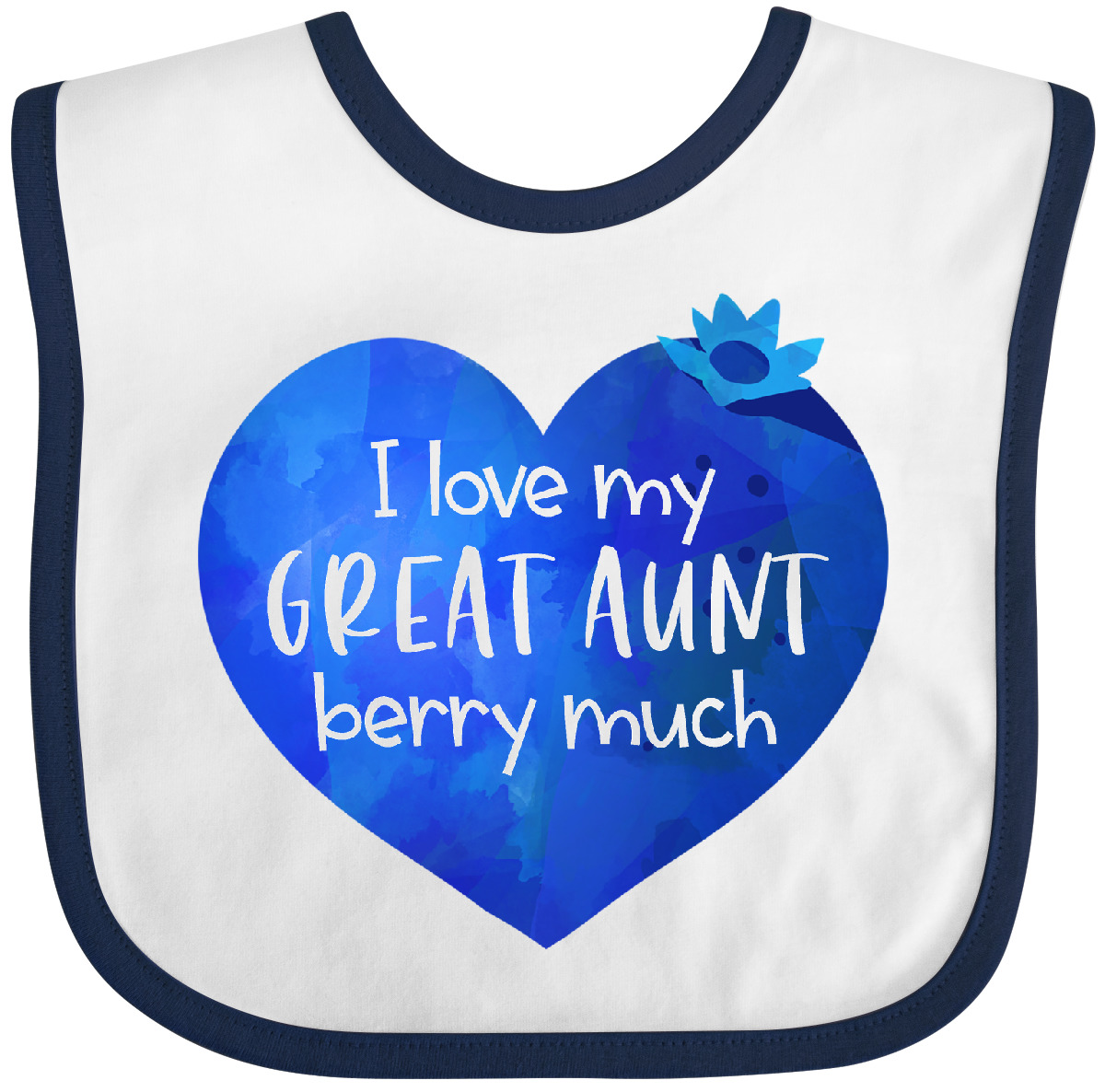 Inktastic I Love My Great Aunt Berry Much Baby Bib Auntie New Nephew Cute Fruit - Imagen 7 de 8